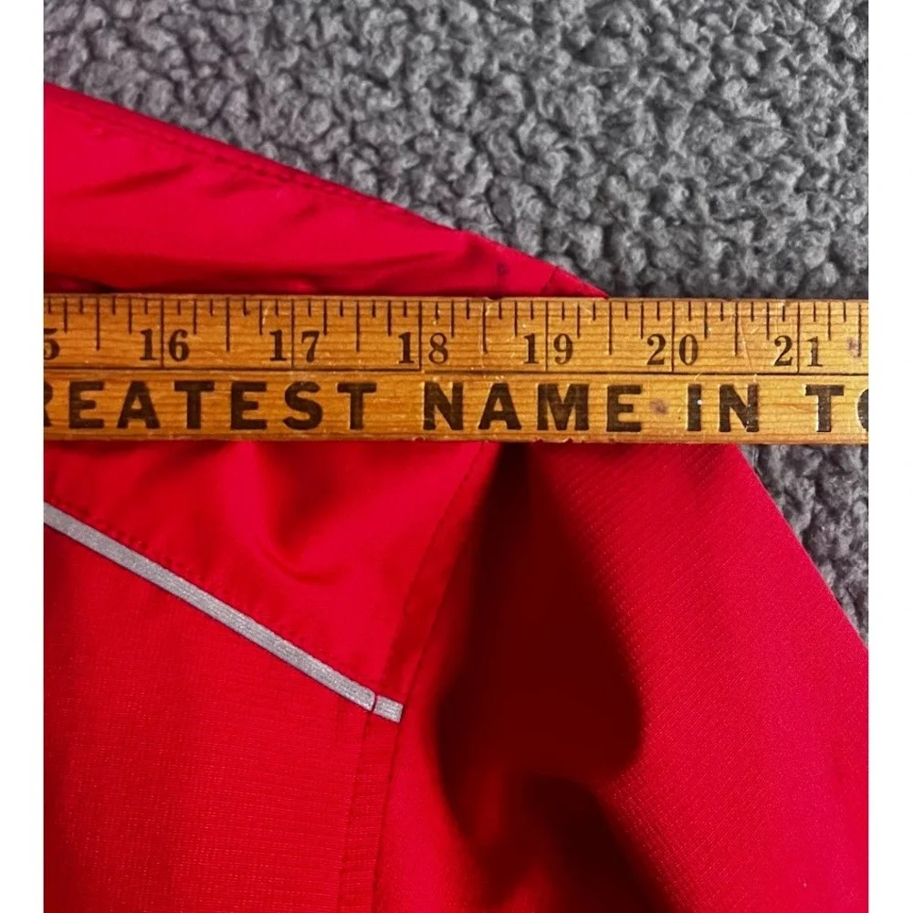 Bauer Team Youth Large Red Full Zip Hockey Warm Up Jacket Reflective Softshell